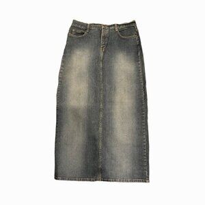 Vintage 90s R4R Jeans Maxi Denim Skirt